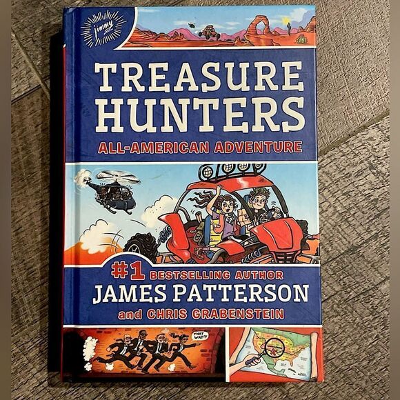 New! Hardcover, Treasure Hunters “All American Adventure” by James Patterson. - Picture 1 of 4